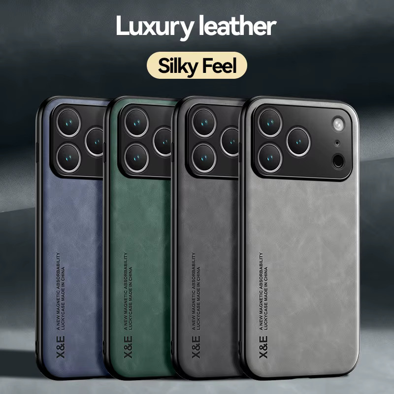 Stoßfeste Lederhülle für Apple iPhone 17 Pro Max, 17 Air, 16 Pro Max, 16 Plus, 16e und 16 Pro - Bild 2