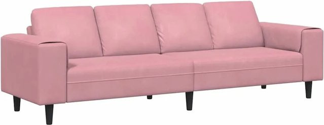 vidaXL Wohnzimmer Couch Modern Polstersofa in Rosa und Schwarz B/T/H: 250 x 77 x 76 cm - Bild 1
