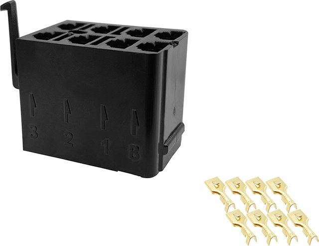 Carling ARB Narva Wippschalter Plug-In-Buchse mit 8/10 Spade Terminals Kit in Schwarz aus ABS-Kunststoff für Boot und 4X4 - Bild 1