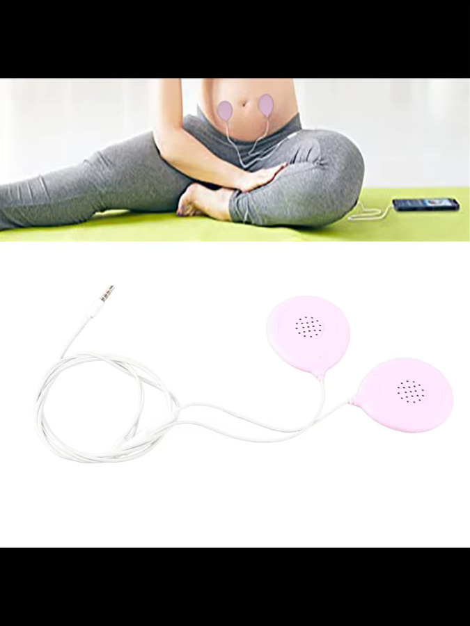 TMISHION Baby Bump Kopfhörer Pink – Professioneller tragbarer pränataler Bauchlautsprecher zur Musikwiedergabe - Bild 4