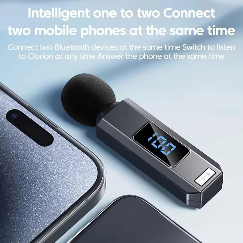 Kebidu M1 Lavalier Business Bluetooth 5.5 Headset in Schwarz mit HD-Mikrofon, Digital Display und Noise Cancelling für HIFI Wireless Sound - Bild 3