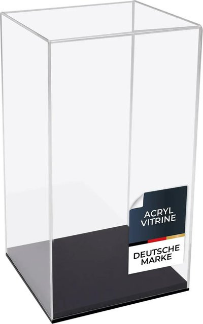 HMF Acryl Vitrine Schaukasten für Modellautos und Figuren, Transparent/Schwarz, H x B x T: 38 x 20 x 20 cm - Bild 1