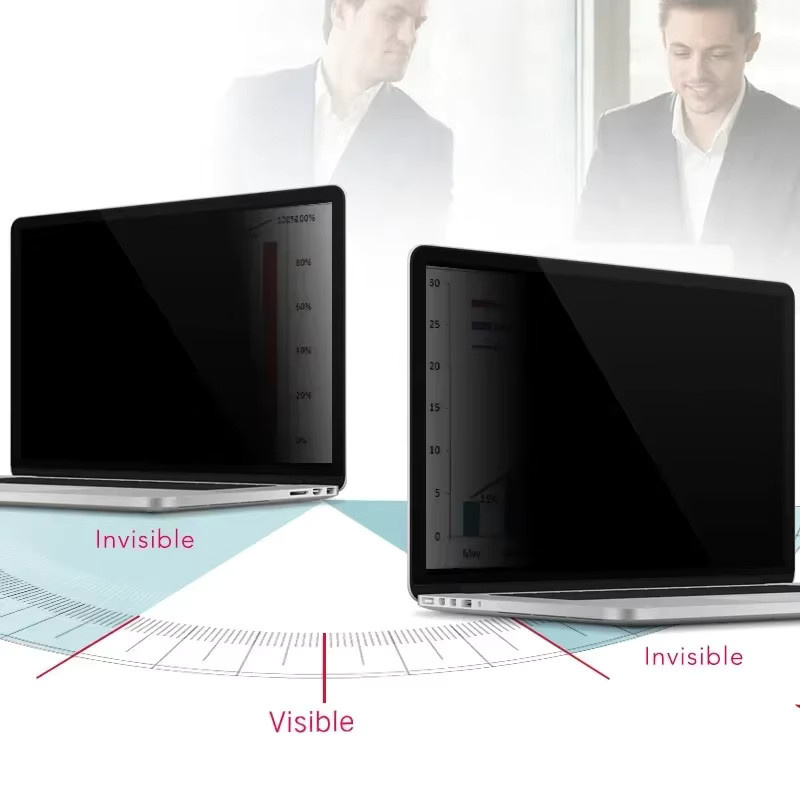 Apple Anti-Peeping Displayschutzfolie für MacBook Air und Pro, Matt, Schwarz, 17 Zoll - Bild 2