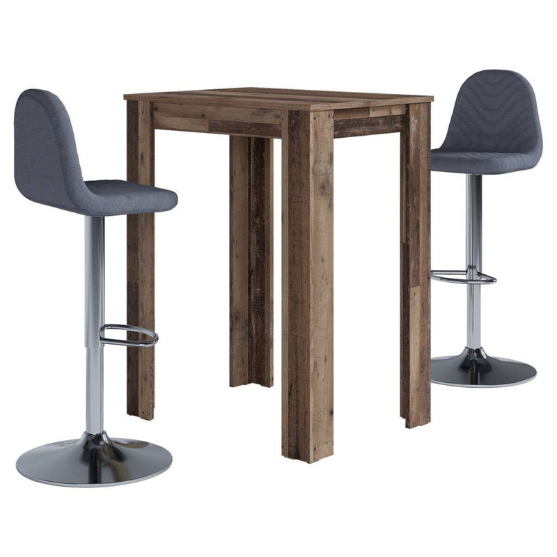 byLIVING Bartisch NELE Industrial Design in Eiche Old Wood, B/H/T: 80 x 104 x 60 cm - Bild 2