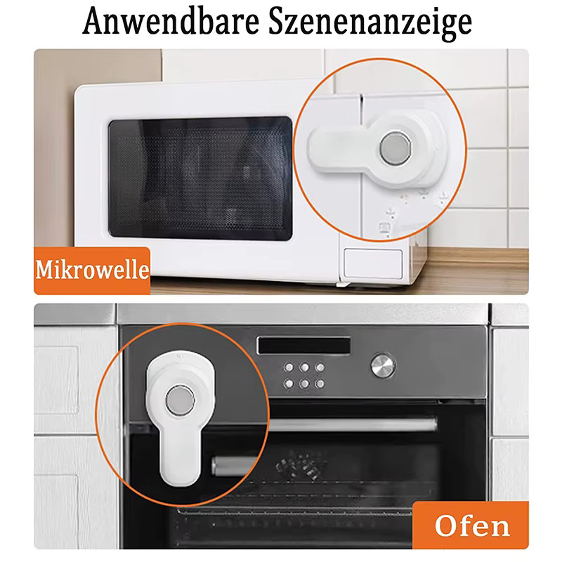 Baby-Sicherheits-Ofenschloss in Weiß als Kindersicherung für Ofentüren - Bild 3