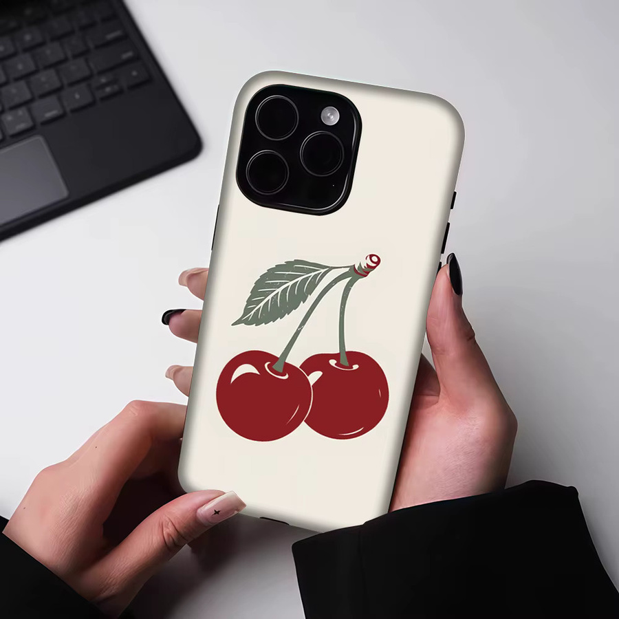 Potdemiel Magnetische Handyhülle mit Vintage Kirschblüten-Design für iPhone 17 16 15 14 13 Pro Max Plus, Mehrfarbig - Bild 5
