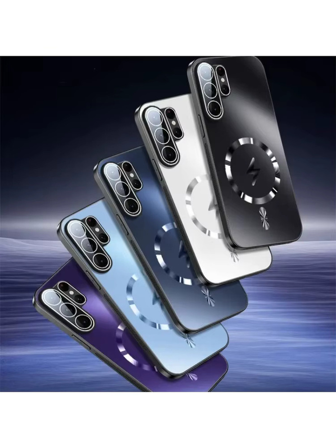 AG Matte Glaslinsen-Schutzhülle mit Magnetverschluss für Samsung S26+ S25 S24 Ultra A57 in Weiß, kompatibel mit MagSafe kabelloser Aufladung - Bild 4