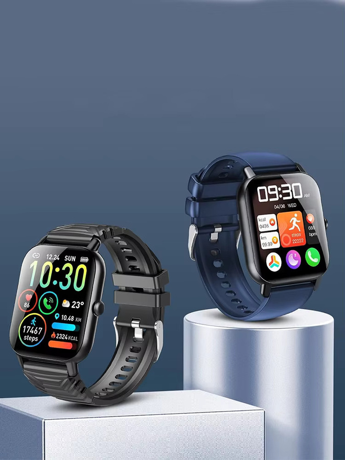P66 Smartwatch in Weiß mit 1,85 Zoll Display, 100+ Sportmodi und IP68 Wasserdichtigkeit, Fitnessaktivitäts-Tracker für iOS und Android - Bild 7