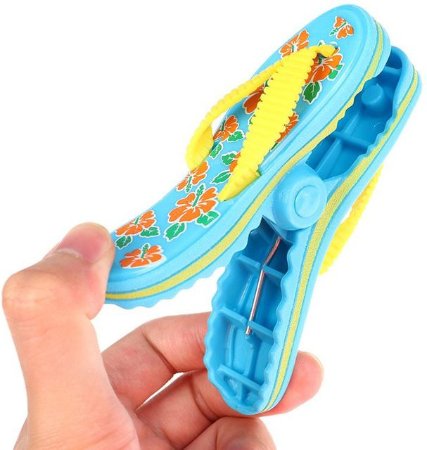 Strandtuch-Clips von Love Home Garden aus Kunststoff in Gelb zur Befestigung an Sonnenliegen und Trockengestellen - Bild 1