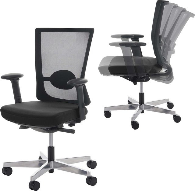 Ergonomischer Bürostuhl MERRYFAIR Karlstad in Schwarz mit Kopfstütze und Sliding-Funktion - Bild 1
