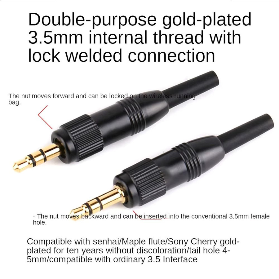 Sennheiser Ersatz Audio-Lock-Anschluss 3,5mm Stereo-Schraubstecker in Schwarz für Sonyd11/v1/p03 Mikrofone - Bild 4