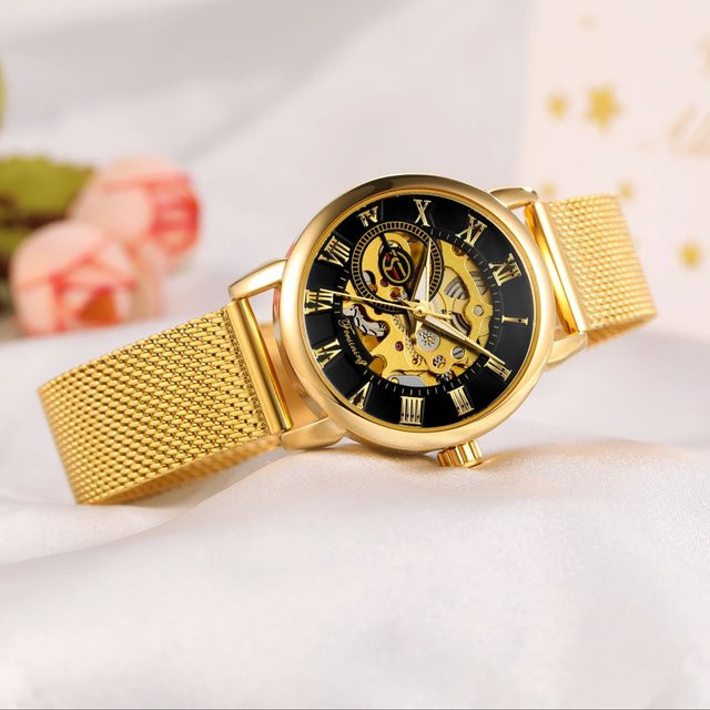 Forsining Armbanduhr, Mechanisch, Gold, Edelstahl, Damen - Bild 1