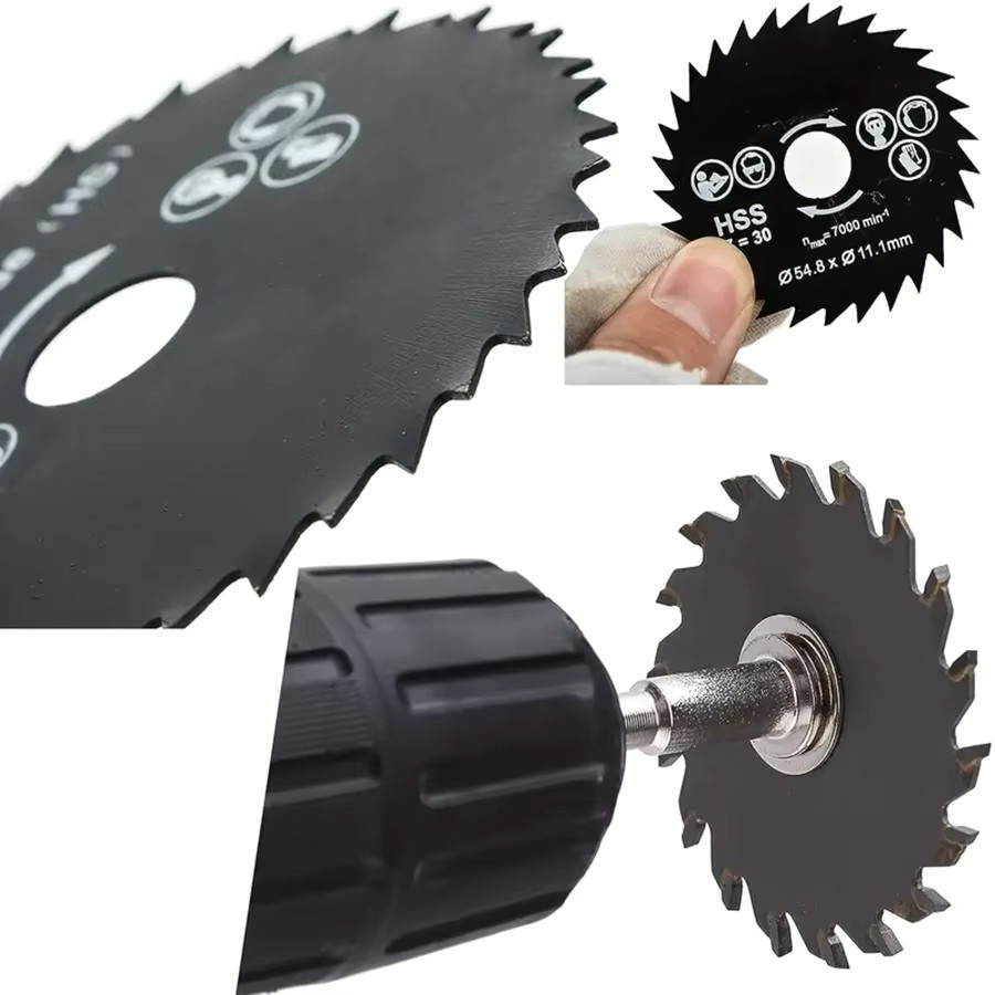3er Set NEWONE HSS Kreissägeblätter zum Schneiden von Holz, Außendurchmesser: 54,8 mm - Bild 5