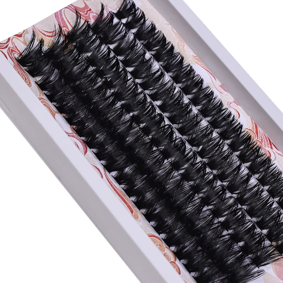 JIEFUXIN Wimpernbüschel, 100 Stück, 3D Russische Volumen-Wimpern, Black, Unisex - Bild 3