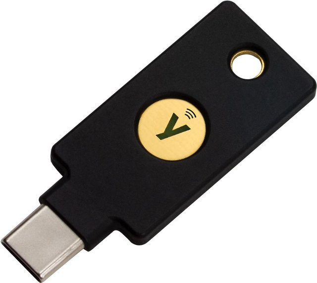 Yubico YubiKey 5C NFC USB-C Sicherheitsschlüssel in Schwarz - Bild 1