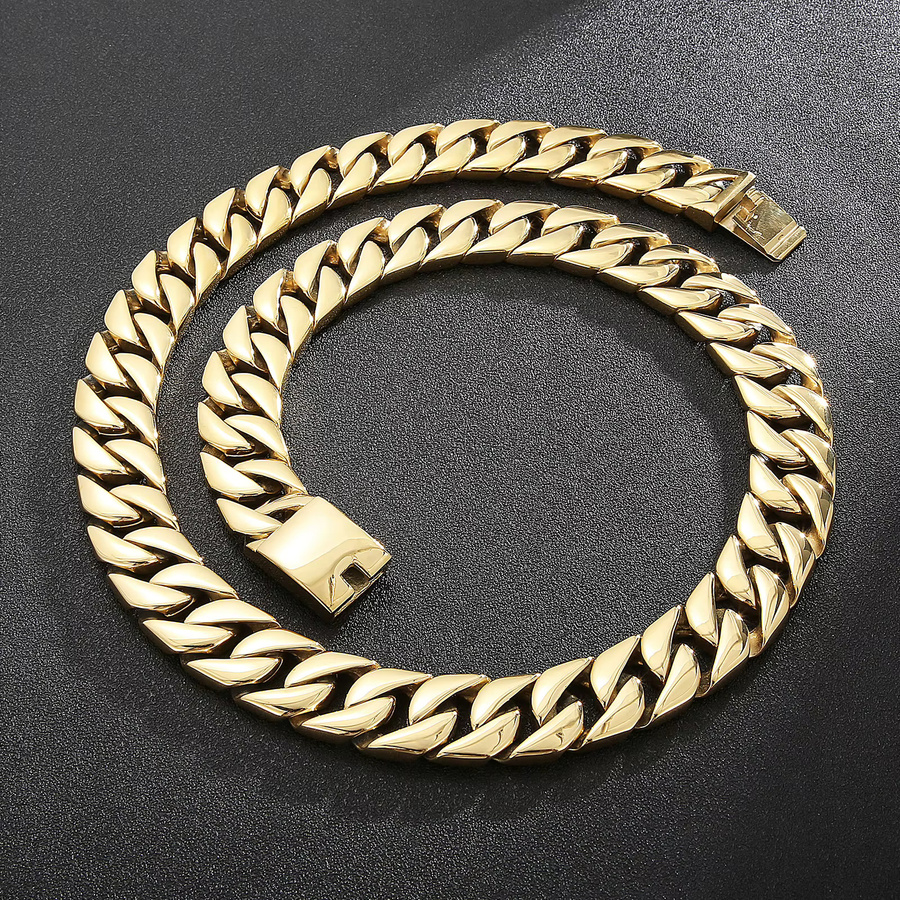 Kalen Armband & Halskette Edelstahl, Gold, Unisex - Bild 3