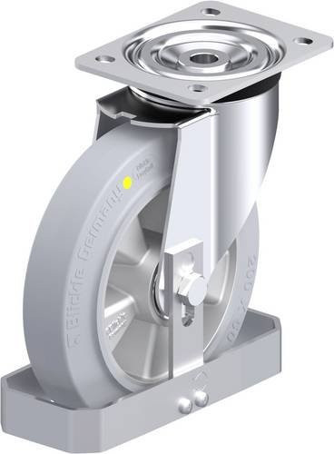 Blickle L-ALEV 200K-SG-AS-FS Stahlblech-Lenkrolle in Grau mit 200 mm Rad-Durchmesser und 400 kg Tragfähigkeit - Bild 1