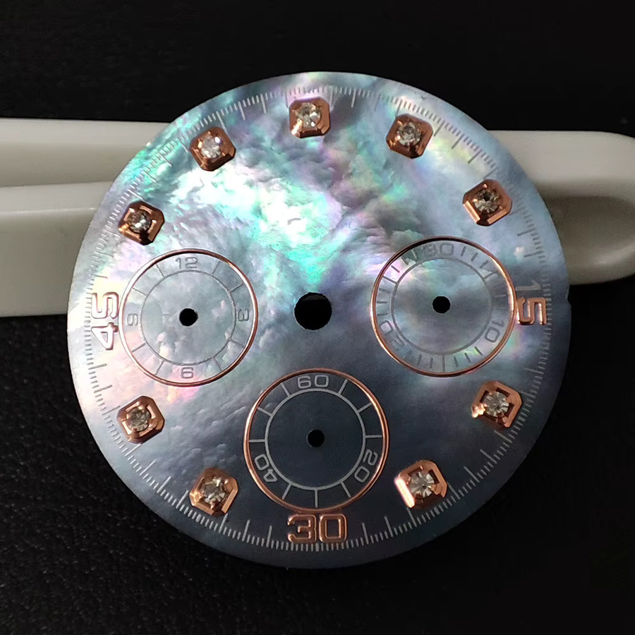 OUMASHI Zifferblatt, Panda-Zifferblatt, Quarzwerk, 29,5 mm, Zirkonia - Bild 2