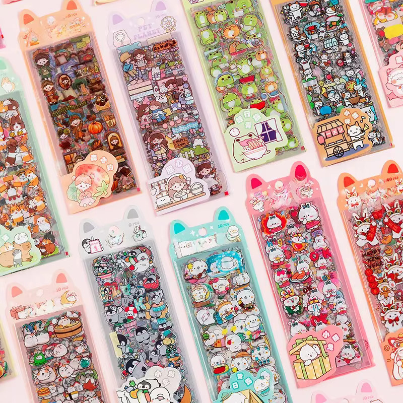 Pet Planet Wasserdichte PVC-Kreativaufkleber für Kinder mit süßen Cartoon-Prinzessin-Motiven in Mehrfarbig - Bild 3