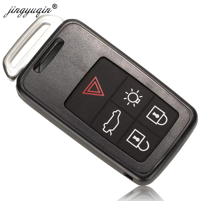 Jingyuqin Smart Auto Schlüsselanhänger mit 5 Tasten und 433 MHz ID46 Chip für Volvo XC60 S60 S60L V40 V60 S80 XC70, Farbe: Schwarz - Bild 3