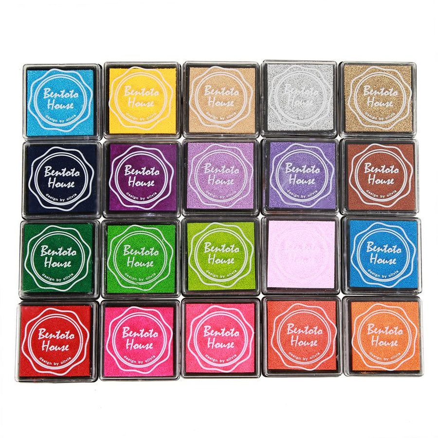 Shoemst Stempelkissen Set mit 20 Farben für Gummistempel, Fingerfarben und Handwerk in Bunt/Mehrfarbig - Bild 4