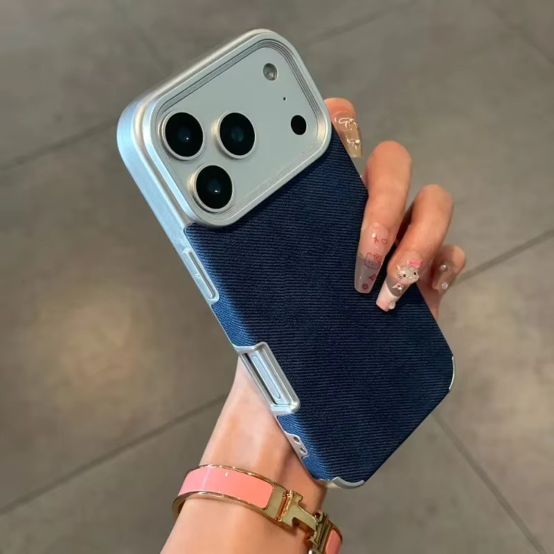 Sturzsicheres Denim Softcase für Apple iPhone in Orange - Bild 3