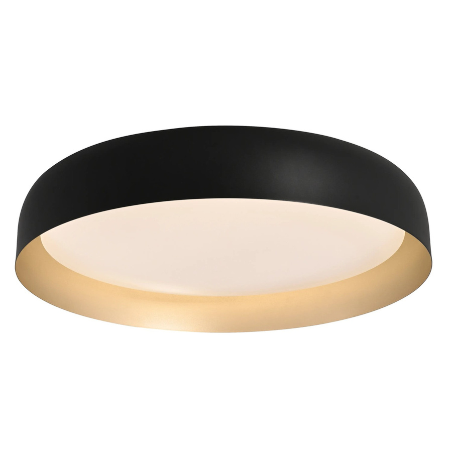 Just Light LED-Deckenleuchte Osko rund, Schwarz/Gold, Durchmesser: 57 cm, Höhe: 11,5 cm, dimmbar mit Fernbedienung - Bild 2