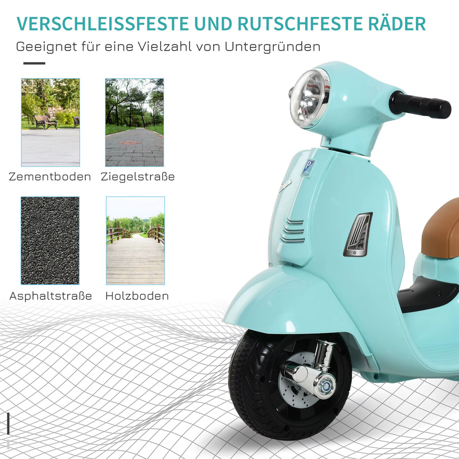 HOMCOM Vespa Elektromotorrad Kindermotorrad Elektrofahrzeug 3 bis 6 Jahren - Bild 4