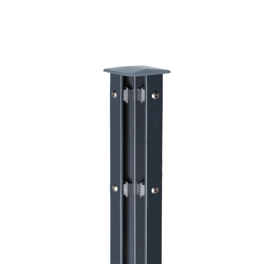 Deutsche Zauntechnik Eckpfosten Typ VAP aus Stahl, Höhe: 200 cm, Anthrazit - Bild 2