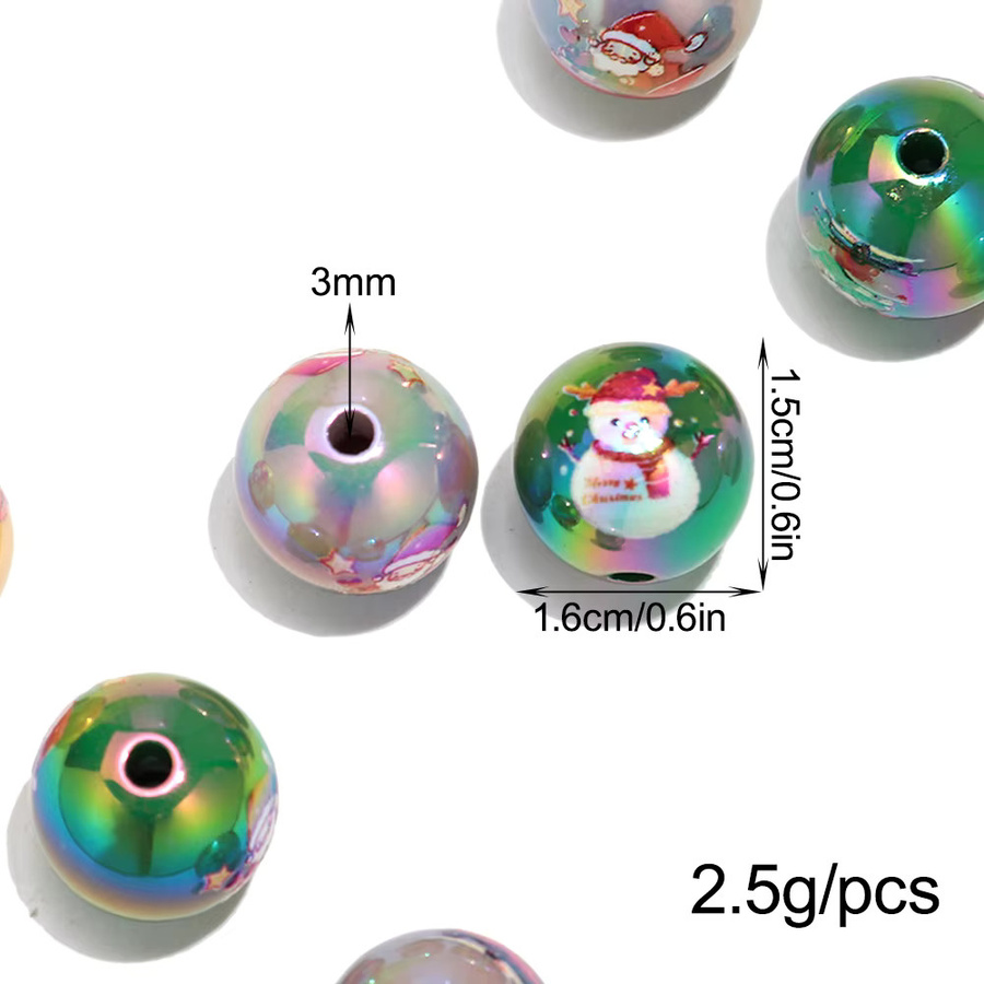 Perlen Schneemann Acryl, 15 mm, Unisex - Bild 2