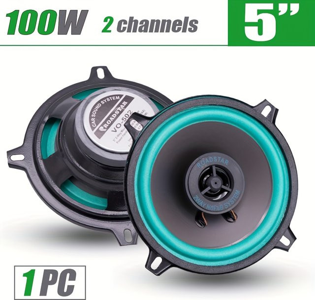 Q-PERTORS Koaxial Auto Lautsprecher 5 Zoll HiFi Full Range Subwoofer in Schwarz - Bild 1