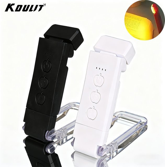 KDULIT Wiederaufladbare Clip-on Buchleuchte in Blau mit 3 Lichtfarben und augenschonender LED-Technik - Bild 1
