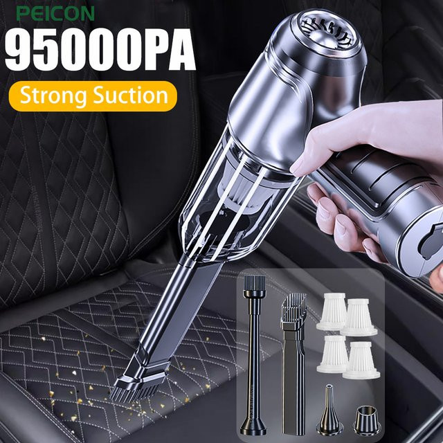 Cooskr 2in1 Akku-Handstaubsauger mit Gebläsefunktion für Auto und Haushalt, 95000Pa Saugkraft - Bild 1