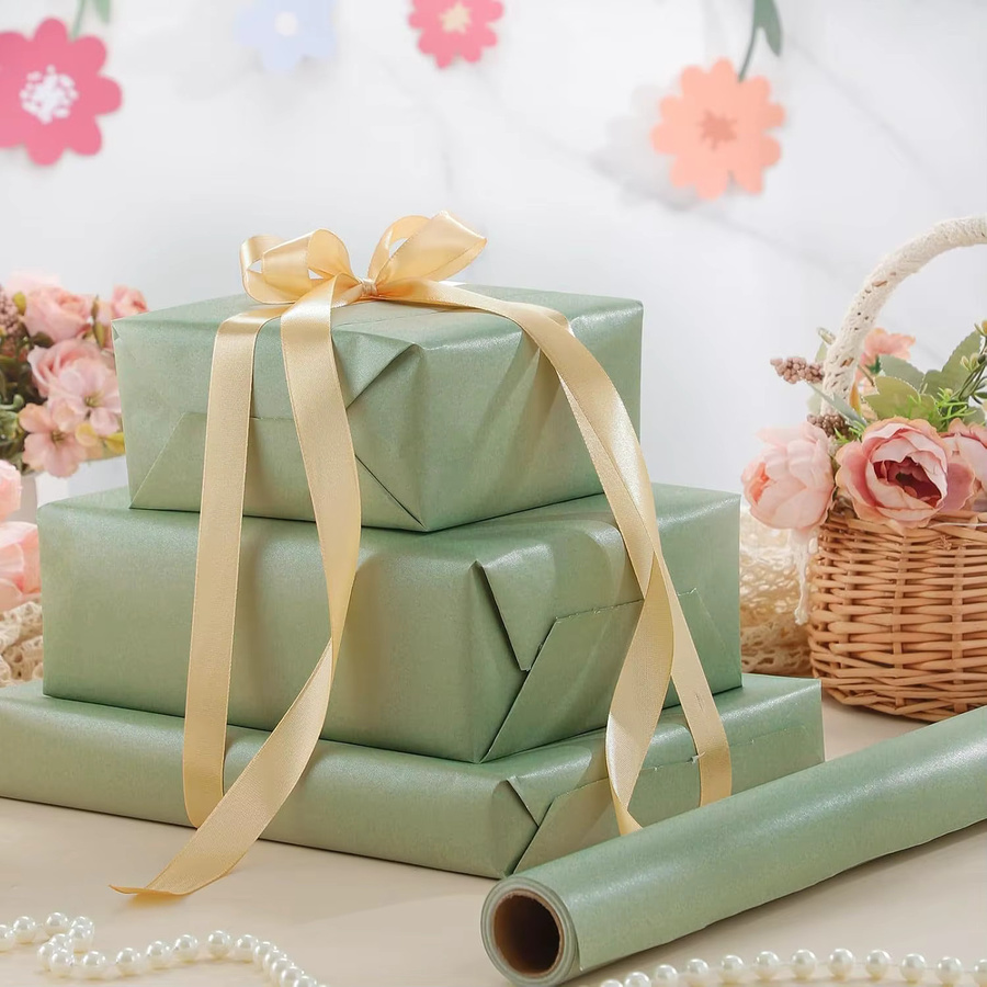 Grünes Geschenkpapier Rolle, Breite: 43,18 cm, Länge: 300 cm - Bild 4