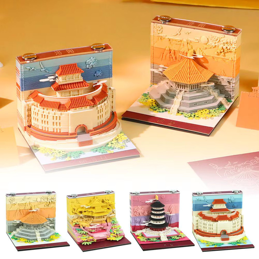 Kulturelles Kreatives 3D-Papier-Schnitz-Notizblock als Tischdekoration in Multicolor - Bild 2