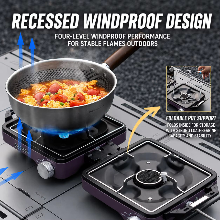 SmiloDon Tabletop Gasgrill in Blau für 2 Personen - Bild 2