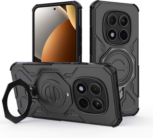 Techsuit Carbon Shield Pro Schutzhülle für Xiaomi Poco M8 Pro und Redmi Note 15 Pro+ 5G in Schwarz - Bild 1