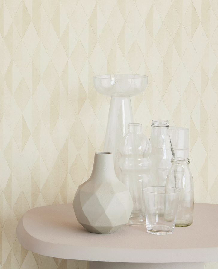 Eijffinger Tapete Festival 4 in Beige mit geometrischem Vintage-Muster - Bild 1