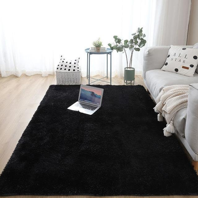 Waschbarer und rutschfester Teppich von Yiran Furniture in Schwarz, Weiß und Grün, B/T: 60 x 40 cm - Bild 1