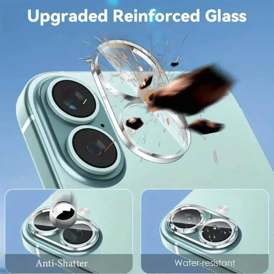 DIXSG 6-in-1 Ultra Clear Displayschutzfolie und Kameraobjektivglas Set für iPhone 17 16 15 14 13 12 11 Pro Max Plus in Transparent - Bild 2