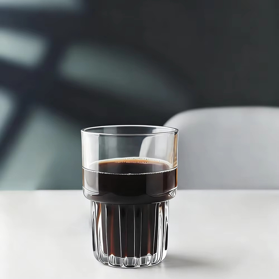 Pige Home Ain stapelbare Glasbecher aus bleifreiem Glas, transparent, 280 ml und 380 ml - Bild 2