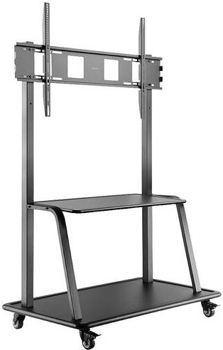 LogiLink BP0085 TV-Rollwagen in Schwarz, höhenverstellbar von 152,4 cm bis 261,6 cm - Bild 1