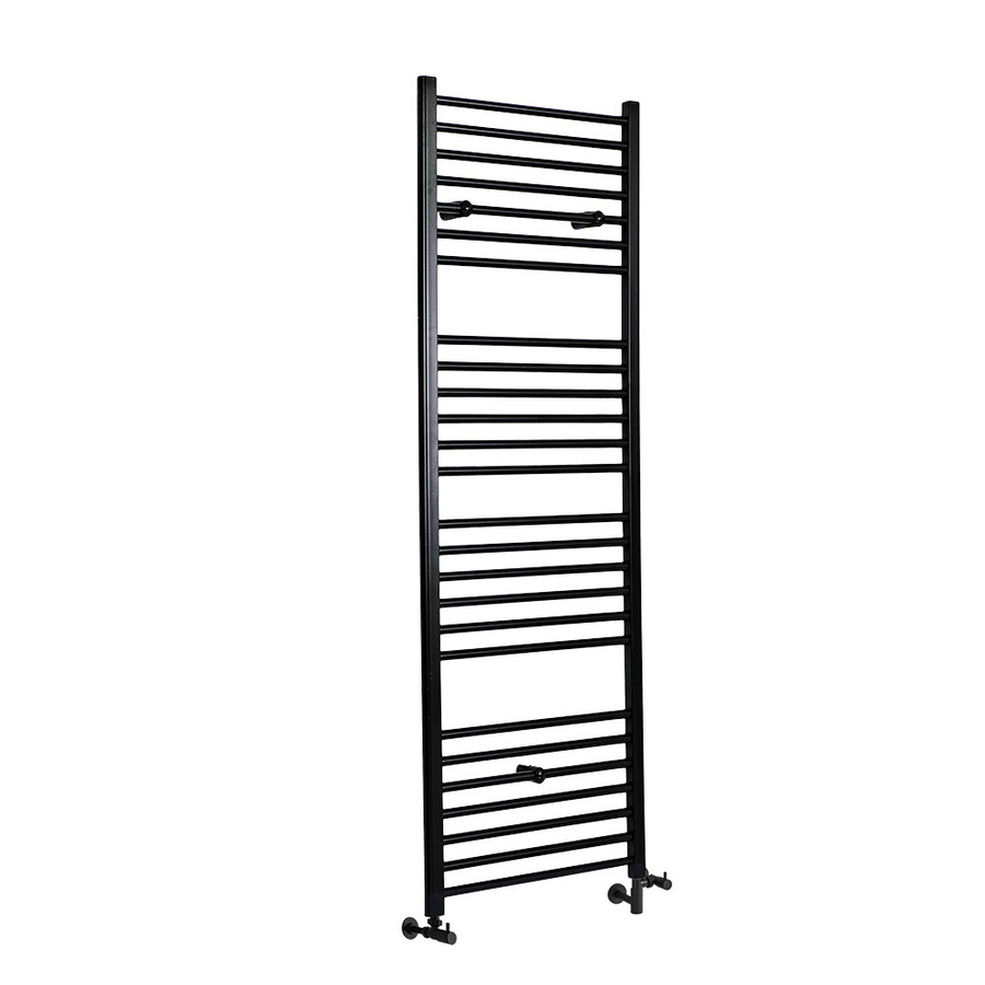 Hudson Reed Badheizkörper Nox Flach in Mattschwarz mit Mischbetrieb, Höhe: 180 cm, Breite: 50 cm - Bild 1