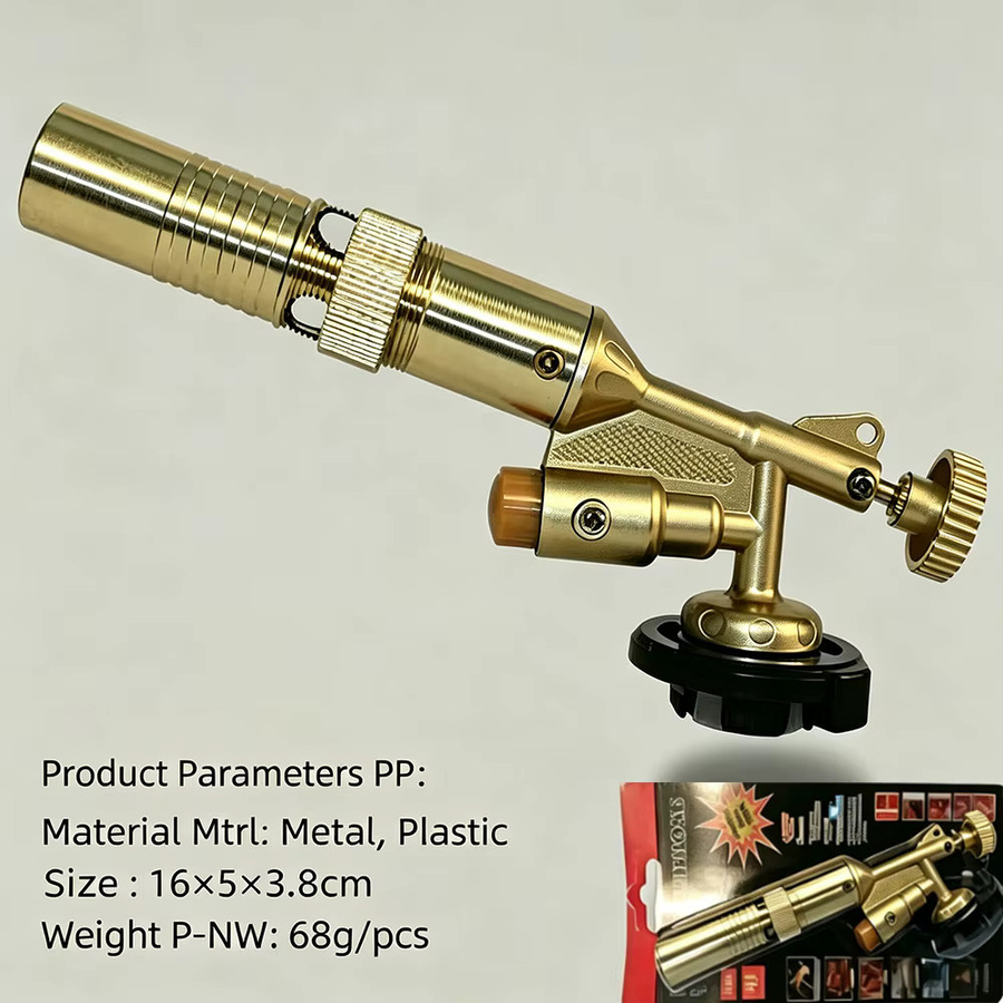 Tragbarer Butan-Lötbrenner in Gold für Outdoor-Camping, BBQ und Metallschweißen - Bild 5