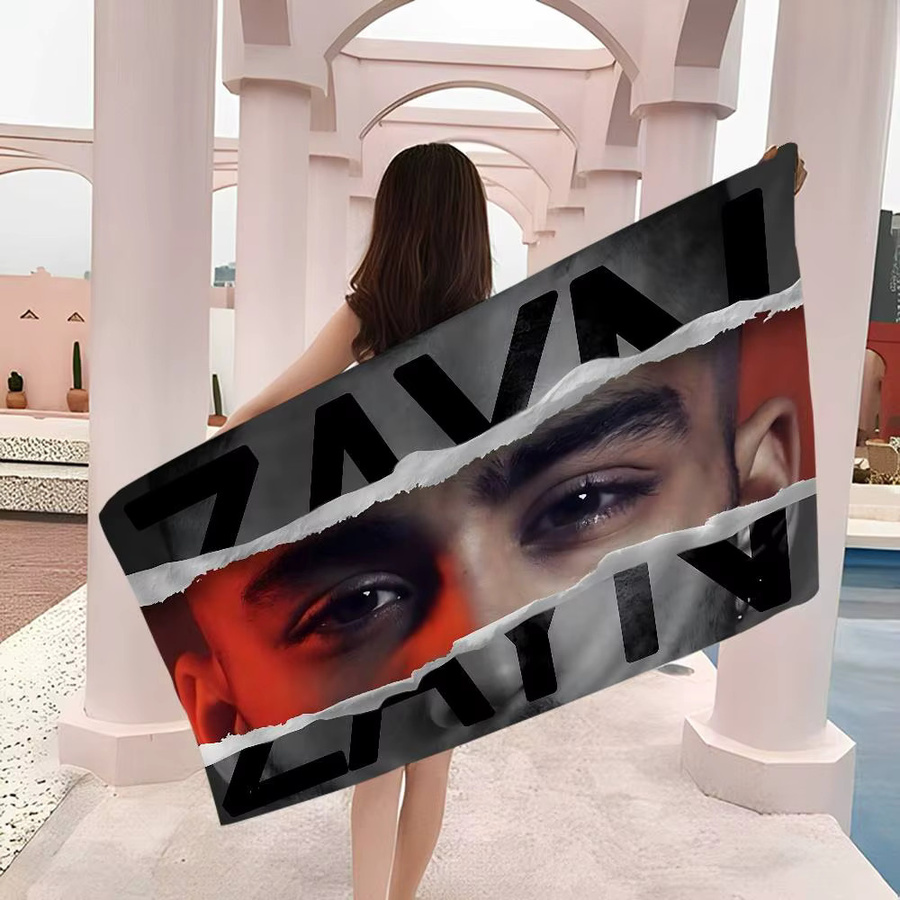 Singer Zayn Malik Strandtuch für Kinder aus Mikrofaser, bunt, schnell trocknend und sandfrei - Bild 2