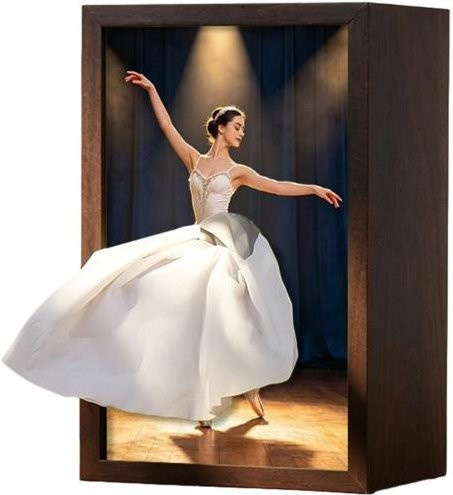 NovaLight Taschentuchbox Ballerina aus Walnussholz in Braun - Bild 1