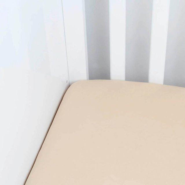 Schlummersack Spannbettlaken aus Jersey für Babys, Beige, Breite: 60 cm, Länge: 120 cm - Bild 1