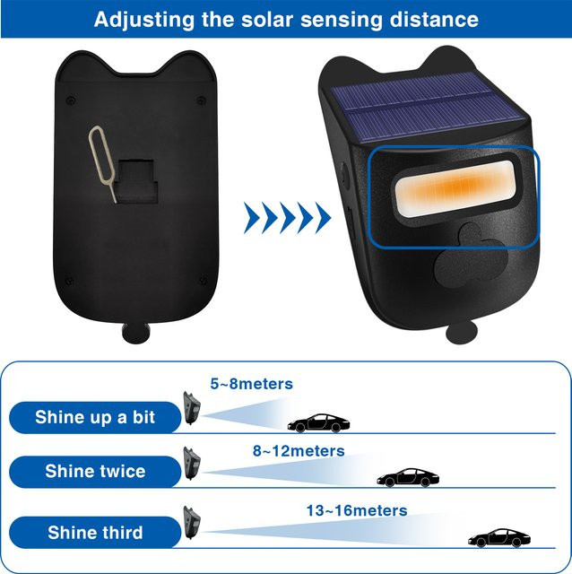 Ring Solar Bewegungsmelder mit 120 Grad Erfassungsbereich und IP65 Schutz, Drahtloser Einfahrtsalarm in Schwarz - Bild 1