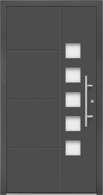 Splendoor Moderno M520/P Aluminium-Haustür mit Glaseinsatz in Anthrazit Metallic, B: 110 cm, H: 210 cm, Anschlag Rechts - Bild 1