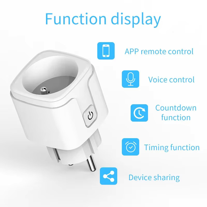 Shine-Tale Intelligente Steckdose WiFi/Zigbee in Weiß mit EU-Stromüberwachung und Timer-Funktion für Tuya Smart Life App, kompatibel mit Alexa und Google Assistant - Bild 2
